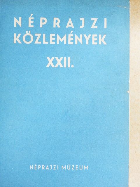Földes László - Néprajzi közlemények XXII. [antikvár]