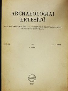 B. L. - Archaeologiai értesítő 1957/1. [antikvár]
