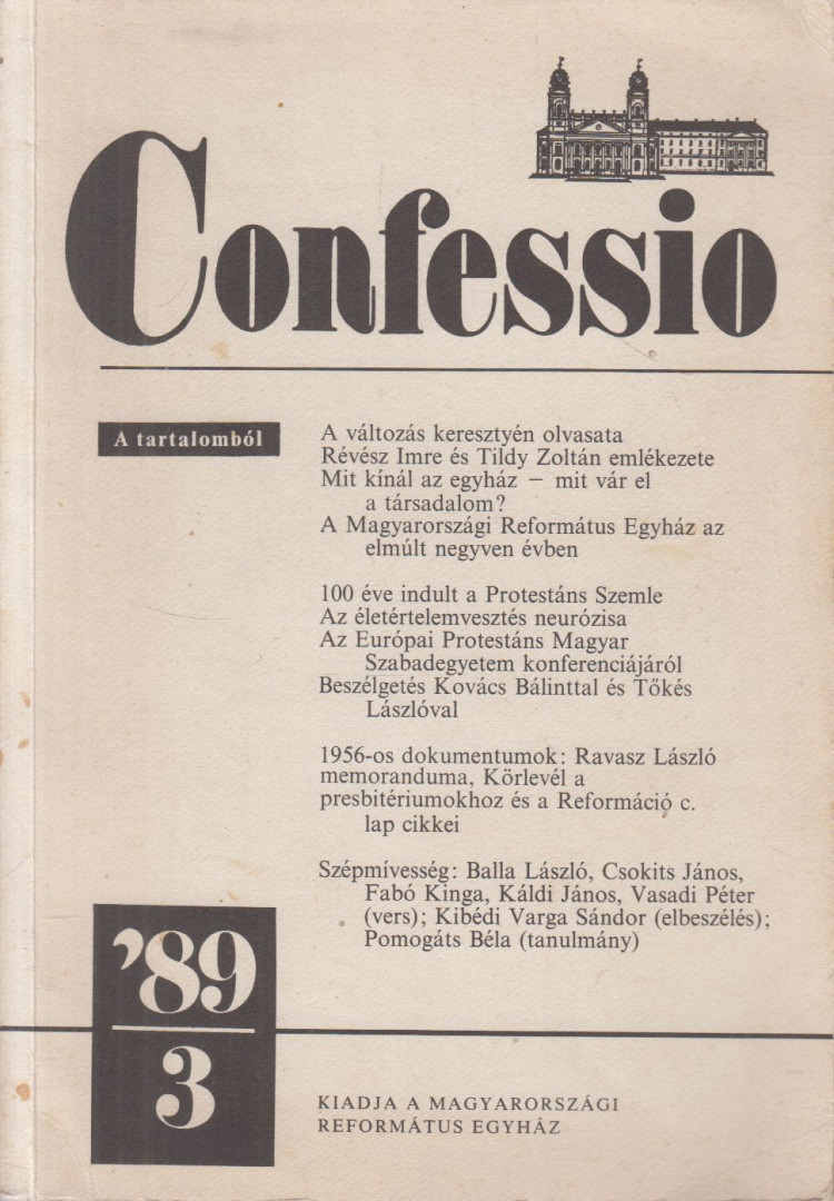 Tenke Sándor (szerk.) - Confessio '89/3 [antikvár]