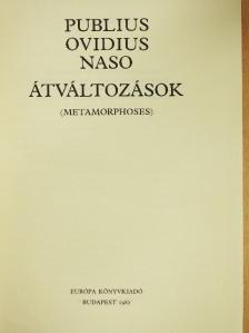 Publius Ovidius Naso - Átváltozások [antikvár]