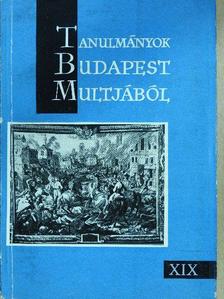 Bácskai Vera - Tanulmányok Budapest múltjából XIX. [antikvár]