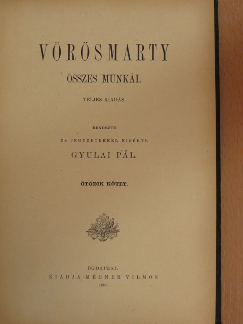 Shakspeare - Vörösmarty összes munkái V. (töredék) [antikvár]