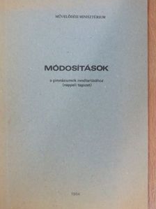 Módosítások a gimnáziumok rendtartásához [antikvár]