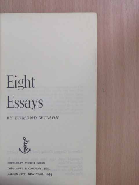 Edmund Wilson - Eight Essays [antikvár]
