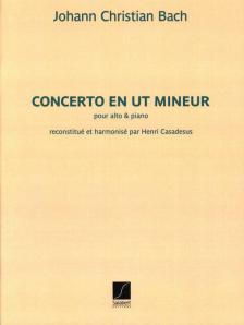 BACH, J.CH. - CONCERTO EN UT MINEUR POUR ALTO & PIANO. REC. ET HARM. PAR H. CASADESUS