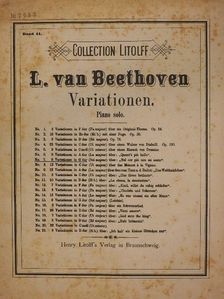 L. van Beethoven - Sechs Variationen über das Duett: "Nel cor piu non mi sento" [antikvár]