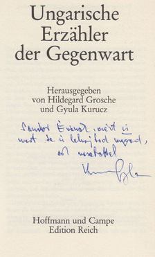 Hildegard Grosche, Kurucz Gyula - Ungarische Erzähler der Gegenwart  (Dedikált) [antikvár]