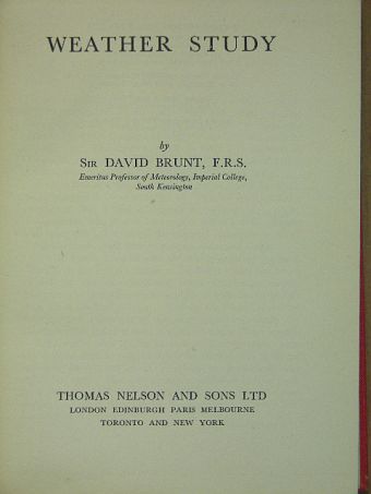 Sir David Brunt - Weather Study [antikvár]