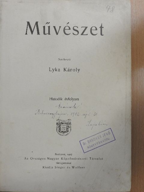 Ambrozovics Dezső - Művészet 1907/1-6. (rossz állapotú) [antikvár]