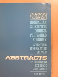 L. Cserba - Abstracts of Hungarian Economic Literature Vol. 2 1972 No. 2 [antikvár]