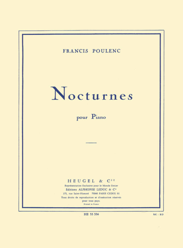 POULENC - NOCTURNES POUR PIANO