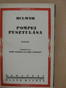 Bulwer - Pompei pusztulása [antikvár]