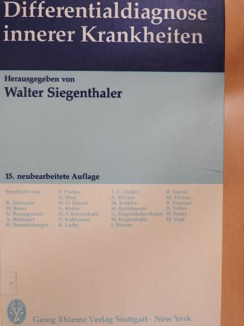 A. Bollinger - Differentialdiagnose innerer Krankheiten [antikvár]