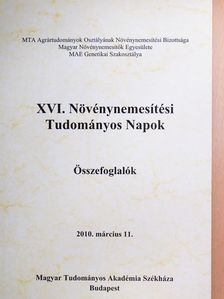 Bóna Lajos - XVI. Növénynemesítési Tudományos Napok [antikvár]