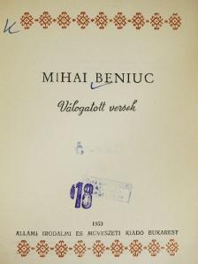 Mihai Beniuc - Válogatott versek [antikvár]