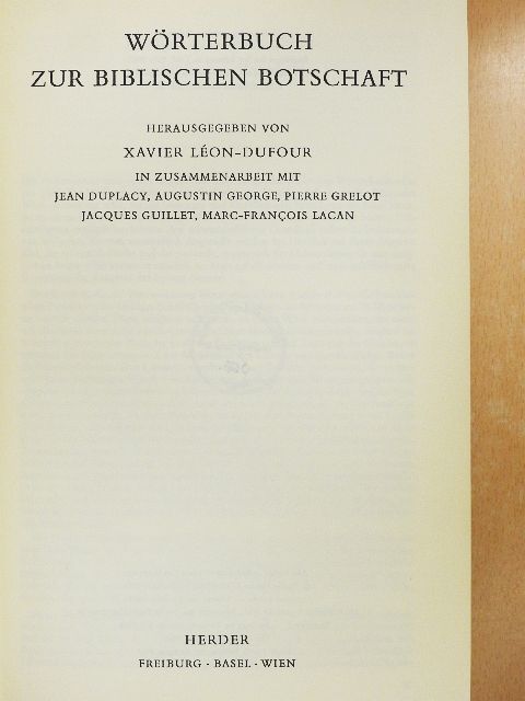 Wörterbuch zur Biblischen Botschaft [antikvár]