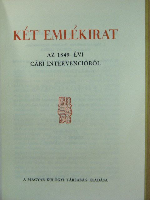 Két emlékirat [antikvár]