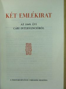 Két emlékirat [antikvár]
