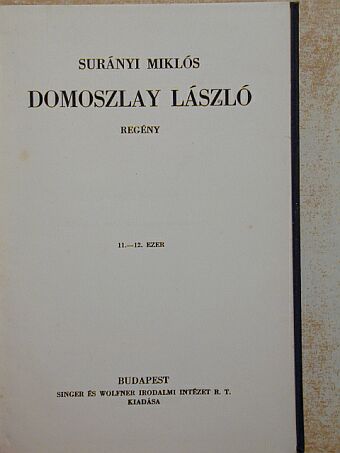 Surányi Miklós - Domoszlay László [antikvár]