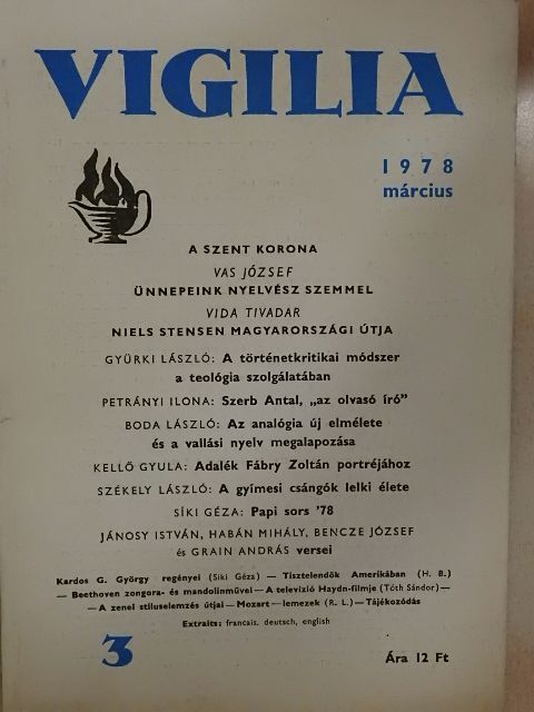 Bencze József - Vigilia 1978. március [antikvár]