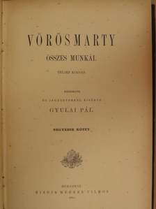 Vörösmarty Mihály - Vörösmarty összes munkái IV. (töredék) [antikvár]