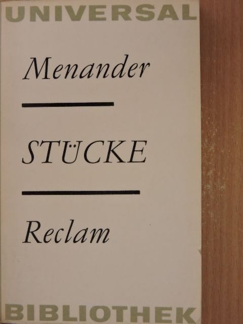 Menandrosz - Stücke [antikvár]