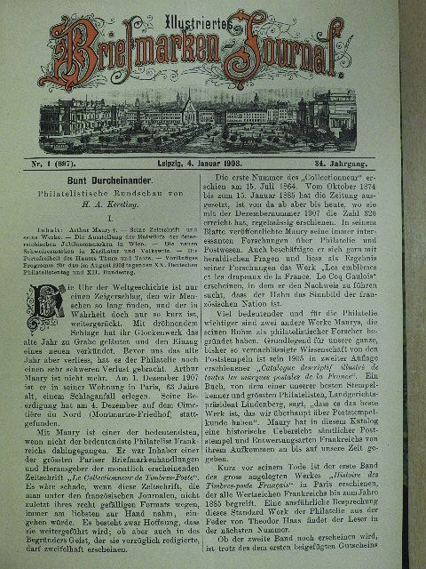 Illustriertes Briefmarken-Journal 1908. januar-dezember [antikvár]
