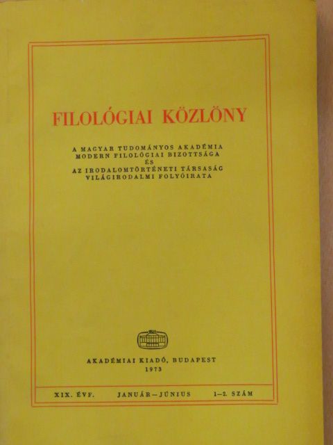 Andrzej Sieroszewski - Filológiai Közlöny 1973. január-december [antikvár]