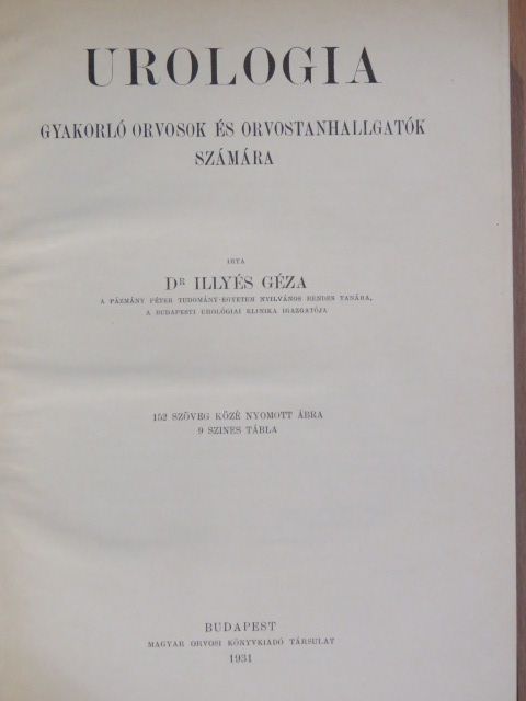 Dr. Illyés Géza - Urologia [antikvár]