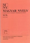Benkő Loránd - Magyar Nyelv XCII. évf. 1996/4. szám [antikvár]