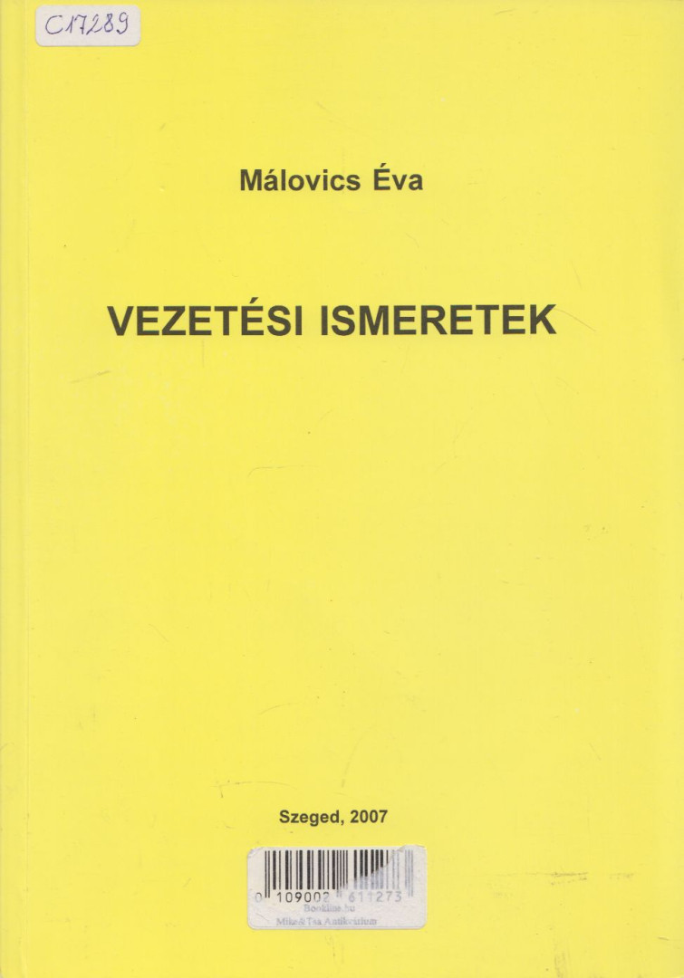Vezetési ismeretek [antikvár]