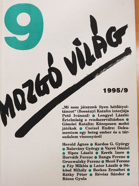 Balavány György - Mozgó Világ 1995. szeptember [antikvár]