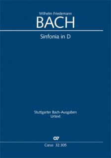 BACH, W.F. - SINFONIA IN D BR-WFB C-Inc. 16 ERSTAUSGABE URTEXT PARTITUR (WOLLNY)