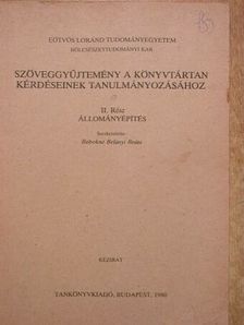 A. Bookstein - Szöveggyűjtemény a könyvtártan kérdéseinek tanulmányozásához II. [antikvár]