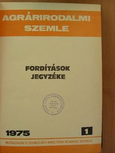 Agrárirodalmi Szemle 1975/1-12. [antikvár]