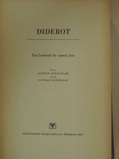Alfred Antkowiak - Diderot [antikvár]