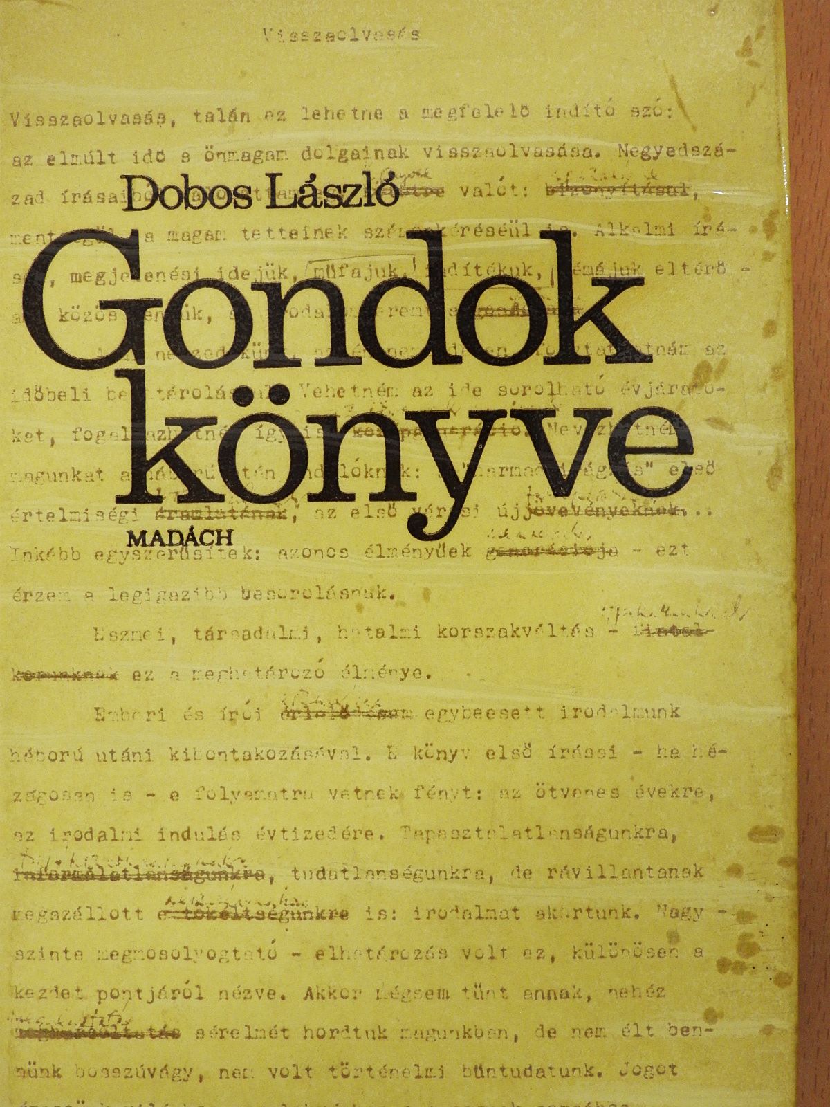 Dobos László - Gondok könyve (dedikált példány) [antikvár]