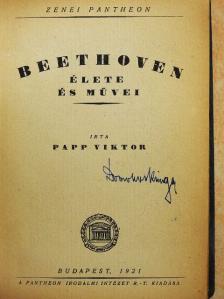 Papp Viktor - Beethoven élete és művei [antikvár]