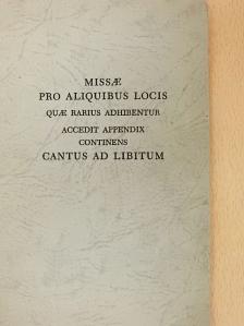 Missae pro aliquibus locis quae rarius adhibentur [antikvár]
