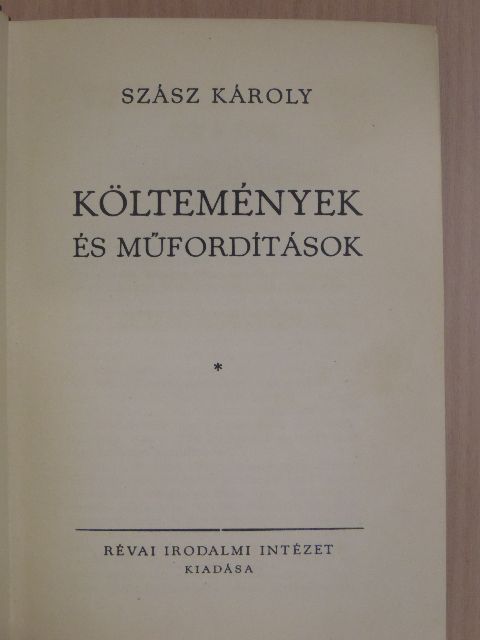 Alfred de Vigny - Költemények és műfordítások [antikvár]