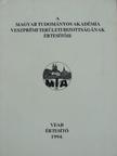 A Magyar Tudományos Akadémia Veszprémi Területi Bizottságának értesítője 1994. [antikvár]