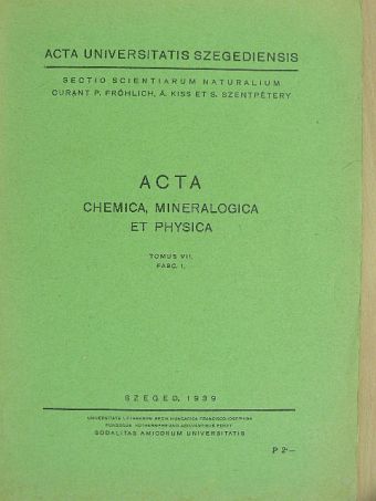 Acta Universitatis Szegediensis VII./1 [antikvár]