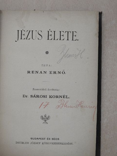 Renan Ernő - Jézus élete [antikvár]