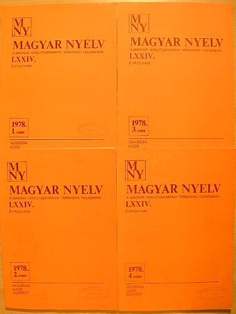 Gregor Ferenc - Magyar Nyelv 1978/1-4. [antikvár]