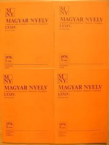 Gregor Ferenc - Magyar Nyelv 1978/1-4. [antikvár]
