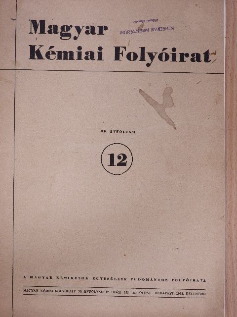 A. P. Sztukov - Magyar Kémiai Folyóirat 1953. december [antikvár]