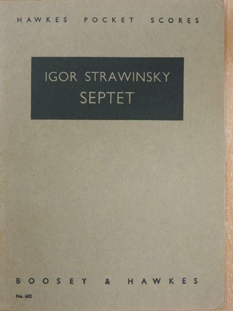 Igor Strawinsky - Septet 1953 [antikvár]