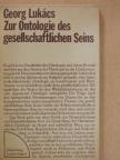 Georg Lukács - Zur Ontologie des gesellschaftlichen Seins [antikvár]