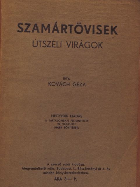 Kovách Géza - Szamártövisek [antikvár]