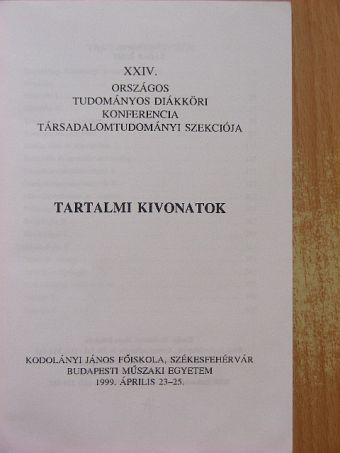 Tartalmi kivonatok [antikvár]